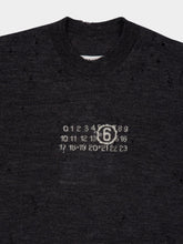 MM6 Maison Margiela Dark Grey Distressed Knit Jumper