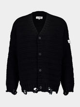 MM6 Maison Margiela Black V-neck Knitted Cardigan