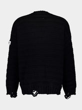 MM6 Maison Margiela Black V-neck Knitted Cardigan