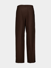 MM6 Maison Margiela Brown Wool Wide-Leg Pleated Trousers