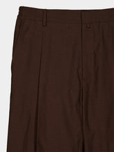 MM6 Maison Margiela Brown Wool Wide-Leg Pleated Trousers