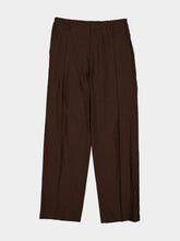 MM6 Maison Margiela Brown Wool Wide-Leg Pleated Trousers