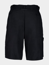 MM6 Maison Margiela Black Asymmetric Cotton Cargo Shorts