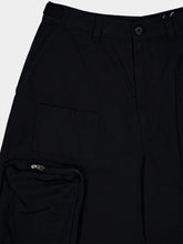 MM6 Maison Margiela Black Asymmetric Cotton Cargo Shorts