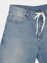 MM6 Maison Margiela Washed Blue Wide-Leg Denim Shorts