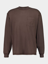 MM6 Maison Margiela Brown Long-Sleeved Cotton Sweatshirt