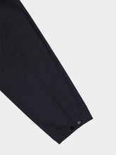 Lemaire Jet Black V-Neck Cotton Poplin Shirt