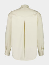 Lemaire Creamy White Cotton Satin Western Shirt