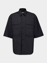 Lemaire Charcoal Utility Cotton Crepe Shirt