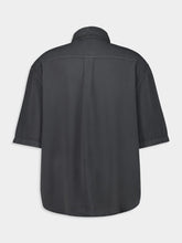 Lemaire Carbon Blue Short Sleeve Denim Shirt