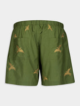 Baziszt Embroidered Birds Columbus Shorts