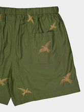 Baziszt Embroidered Birds Columbus Shorts