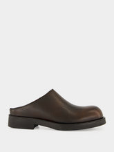 MM6 Maison Margiela Cappuccino Brown Brushed Leather Biker Mules