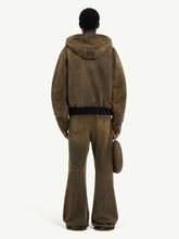 MM6 Maison Margiela Brown Hooded Denim Jacket