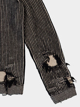 MM6 Maison Margiela Black Ribbed Wool Zip Cardigan