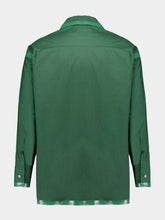 MM6 Maison Margiela Green Poplin Shirt Jacket with Coated Hem