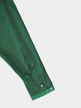MM6 Maison Margiela Green Poplin Shirt Jacket with Coated Hem