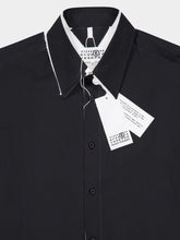MM6 Maison Margiela Black and White Cotton Contrast Shirt