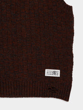 MM6 Maison Margiela Brown Ribbed Virgin Wool Vest