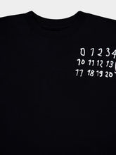 MM6 Maison Margiela Black Cotton Numbers Printed Crewneck T-Shirt