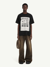 MM6 Maison Margiela Black Lost Pet Graphic T-Shirt