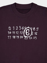 MM6 Maison Margiela Dark Purple Jersey Sweatshirt