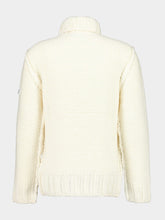 MM6 Maison Margiela White Chunky Wool Turtleneck Jumper