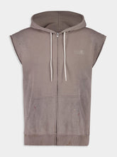 MM6 Maison Margiela Taupe Sleeveless Hooded Sweat Jacket