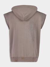 MM6 Maison Margiela Taupe Sleeveless Hooded Sweat Jacket