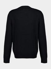 MM6 Maison Margiela Black Wool Jumper with Taped Numeric Label