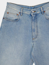 MM6 Maison Margiela Light Blue High-Waisted Denim Trousers