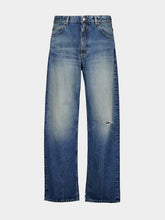 MM6 Maison Margiela Blue Distressed Straight-Leg Jeans