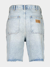 MM6 Maison Margiela Light Blue Numbers-Motif Denim Shorts