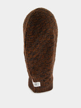 MM6 Maison Margiela Brown Wool Blend Waffle-Knit Hood
