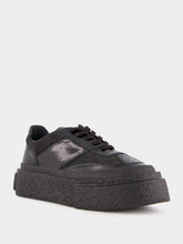 MM6 Maison Margiela Black Patent Leather Sneakers