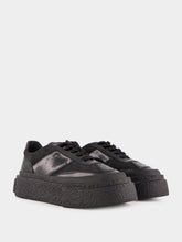 MM6 Maison Margiela Black Patent Leather Sneakers