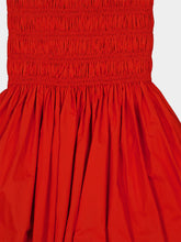 Matteau Tomato Shirred Bodice Midi Dress