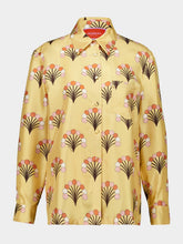 La DoubleJ Yellow Printed Cotton Long-Sleeve Boy Shirt