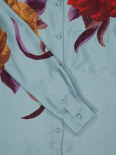 La DoubleJ Peony Print Silk Twill Boy Shirt