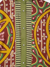 La DoubleJ Green Silk Foulard Print Button-Up Shirt