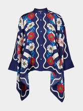 La DoubleJ x Orlebar Brown Whitsun Placée Blue Foulard Silk Shirt