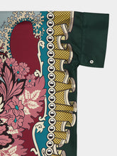 La DoubleJ Blue Symposium Silk Foulard Long-Sleeve Shirt