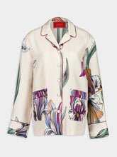 La DoubleJ Iris Ivory Silk Twill Pajama Shirt