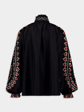 La DoubleJ Gattopardo Placée Black Cerere Blouse