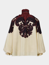 La DoubleJ Corsini Placée Cream Silk Voile Cerere Blouse