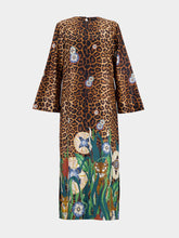 Paula Shirley Junglito Print Silk Midi Dress