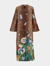 Paula Shirley Junglito Print Silk Midi Dress