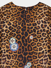 Paula Shirley Junglito Print Silk Midi Dress