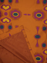 Paula Shirley Hawaii Flower Printed Silk Twill A-Line Dress