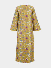 Paula Shirley Floral Psic Printed Silk Twill A-Line Dress